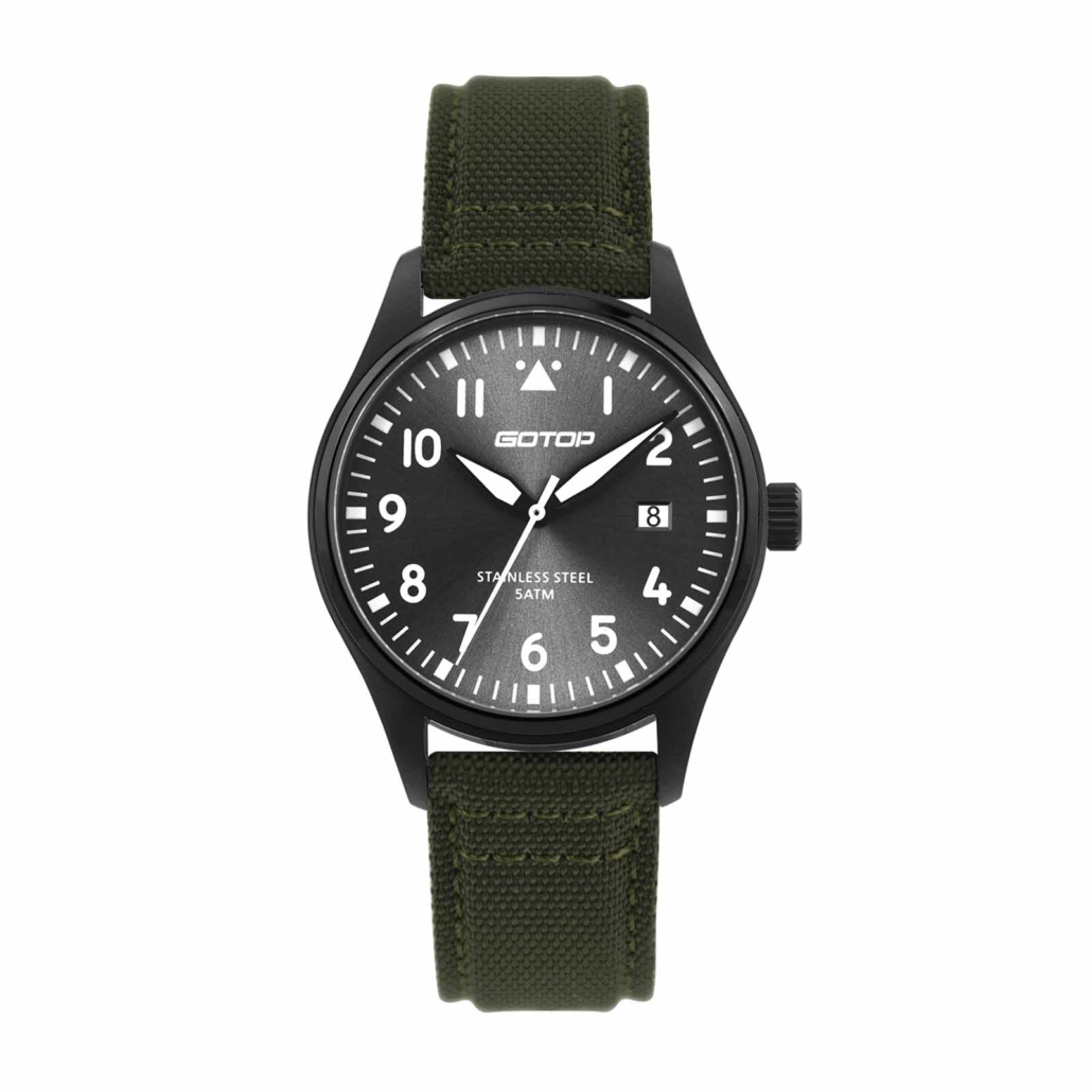 SS351 Green Canvas Watch For Men