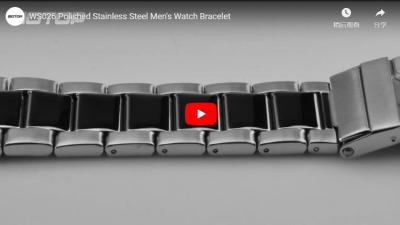 WS026 Polished Stainless-Steel Men's Watch Bracelet