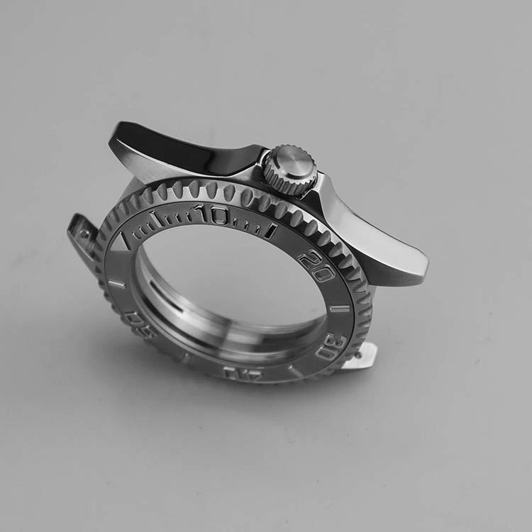 Stainless Steel Watch Case with Vertical Brushed Case