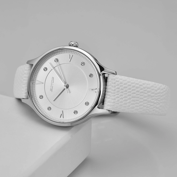 Middle Sunray Steel Case Watch for Woman