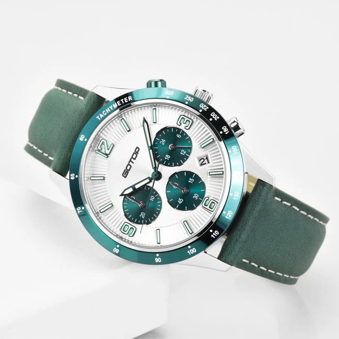 Custom Men Quartz Chronograph Stainless Steel