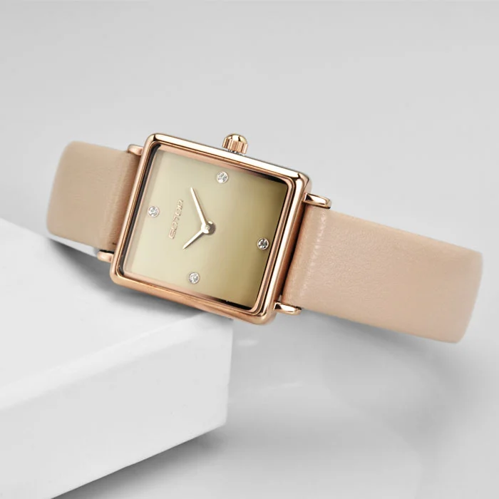 Vintage Waterproof Stainless Steel Quartz Ladies Fashion Diamond Minimalist Luxury Watch For Women
