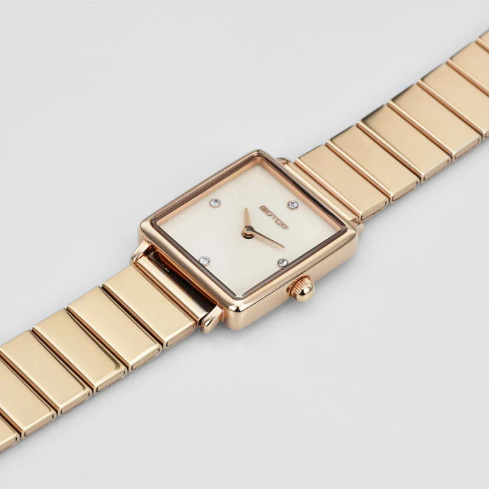 Vintage Waterproof Stainless Steel Quartz Ladies Fashion Diamond Minimalist Luxury Watch For Women