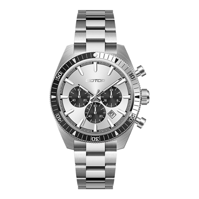 Bold Men's Chronograph Watch Striking Color Customizable Integrated Metal Bracelet