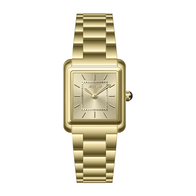 Unique Square Women's Watch Custom Textured Dial Flexible Interchangeable Strap