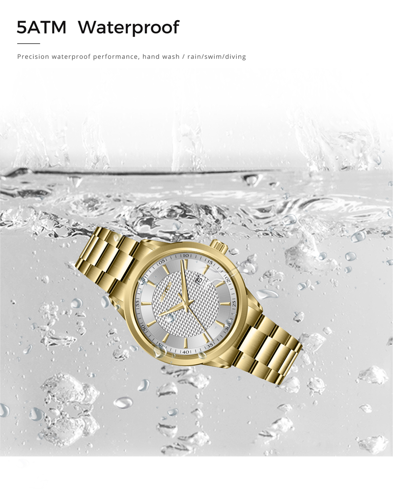 Detail of SS1151 Minimalist Men’s Quartz Watch Elegant 42mm Design Clean Dial Style