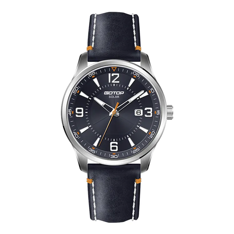 Modern Stainless Steel Men’s Watch 40mm Customizable Design Solar Power Movement