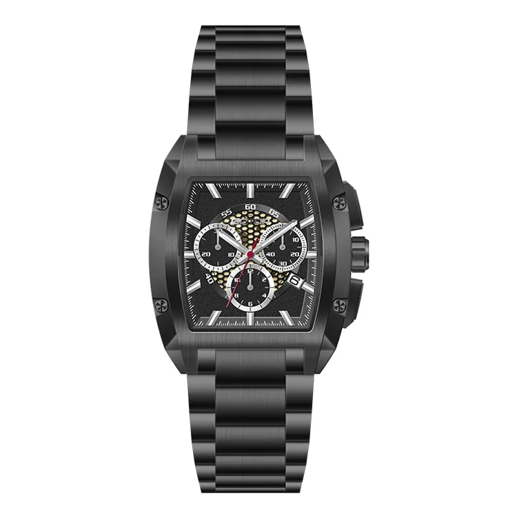 Luxury Chronograph Men’s Watch with Luminous Skeleton Dial Sports 316L Case OEM