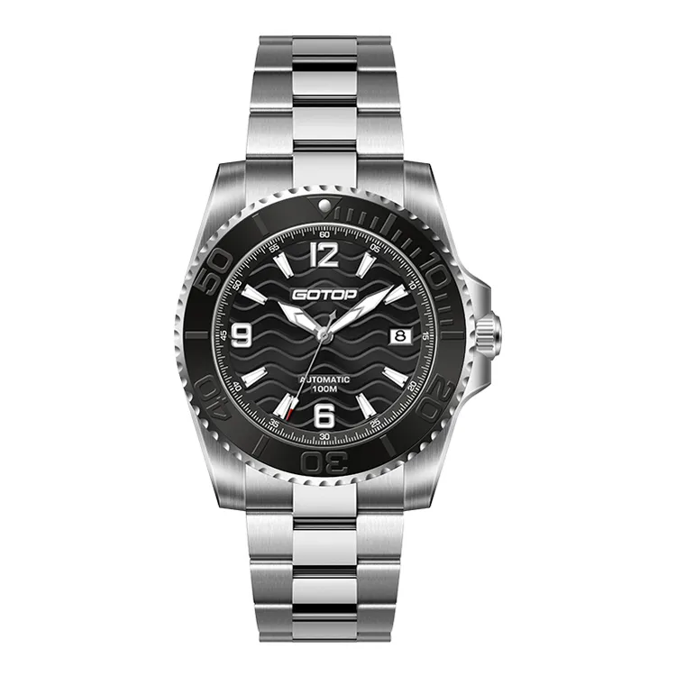 Men’s Mechanical Dive Watch with Luminous Dial Luxury 10ATM Automatic Diver Custom Logo Ceramic Bezel
