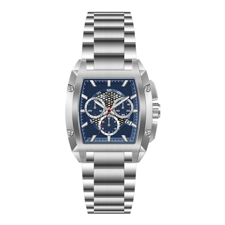 Luxury Chronograph Men’s Watch with Luminous Skeleton Dial Sports 316L Case OEM