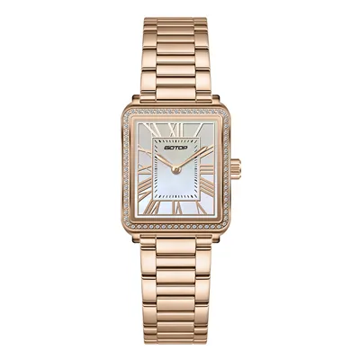 Petite Square Ladies Watch Elegant Steel Bracelet Minimal Design